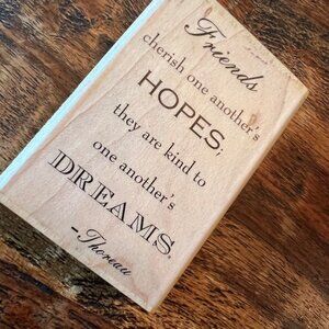 Rubber Stamp Thoreau Quote Friends